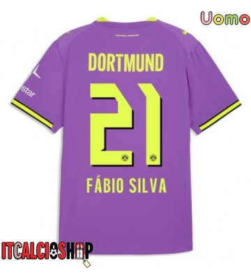 Borussia Dortmund Fabio Silva #21 Terza Maglia 2026-27 Manica Corta